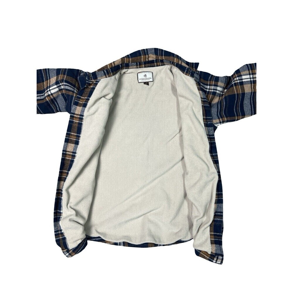 Legendary White Tails Fleece Lined Flannel Shacket Soft Warm Shirt Men M Pockets - Picture 5 of 14